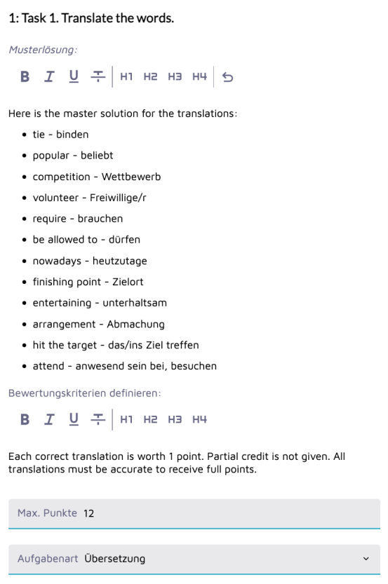 Musterlösung und Bewertungsschema generieren mockup